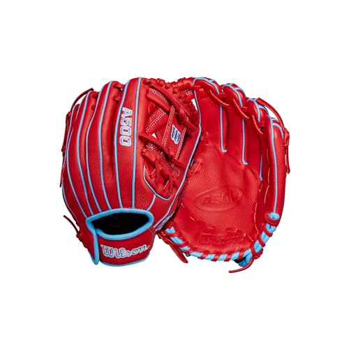 Wilson A500 11.5" Infield Youth Baseball Glove - Right Hand Throw, Red/Blue/White - Image 1