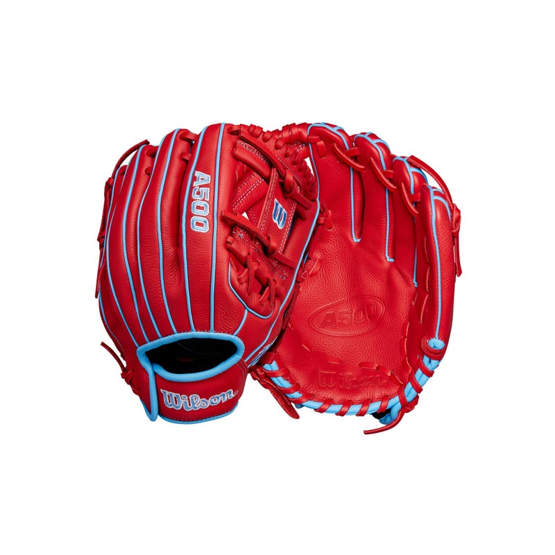 Wilson A500 11.5" Infield Youth Baseball Glove - Right Hand Throw, Red/Blue/White - Image 5