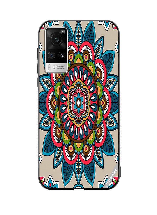 VR CREATIVE Protective Case Cover For Vivo X60 Pro Indian Mandala Design Multicolour - Image 1