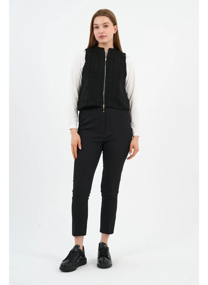 Alexander Gardi Zippered Lined Women's Knitwear Vest (A92446-S)