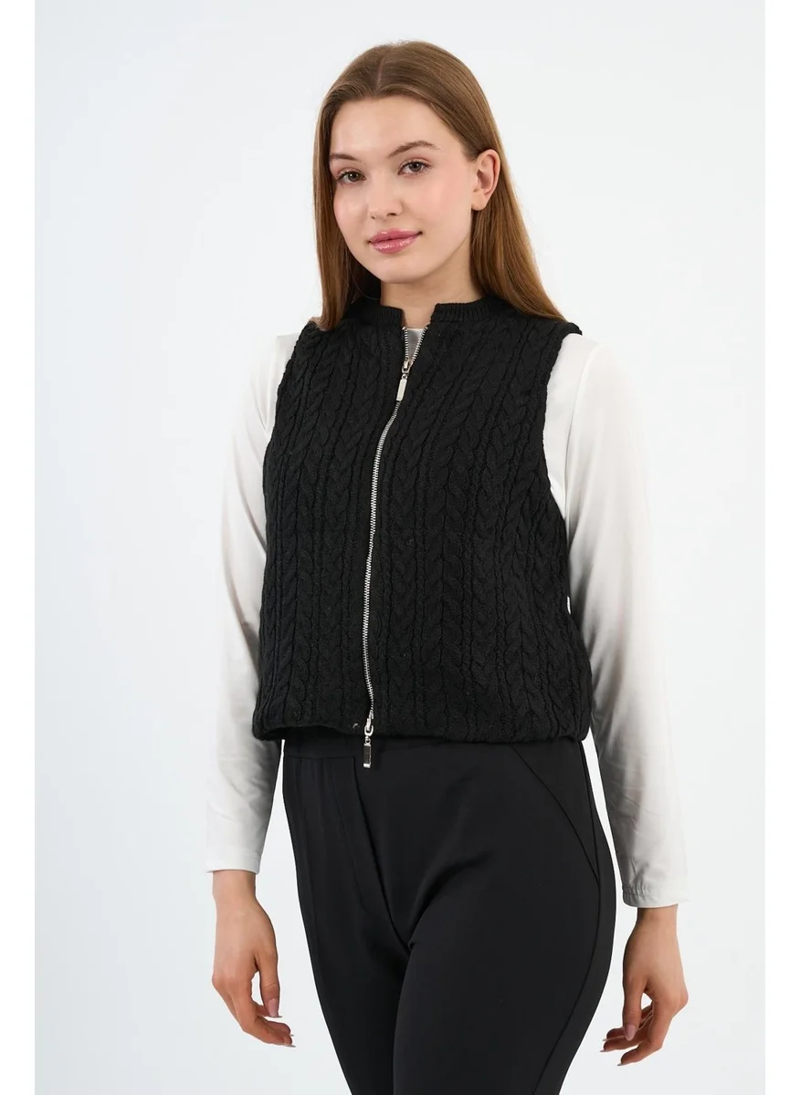 Alexander Gardi Zippered Lined Women's Knitwear Vest (A92446-S)