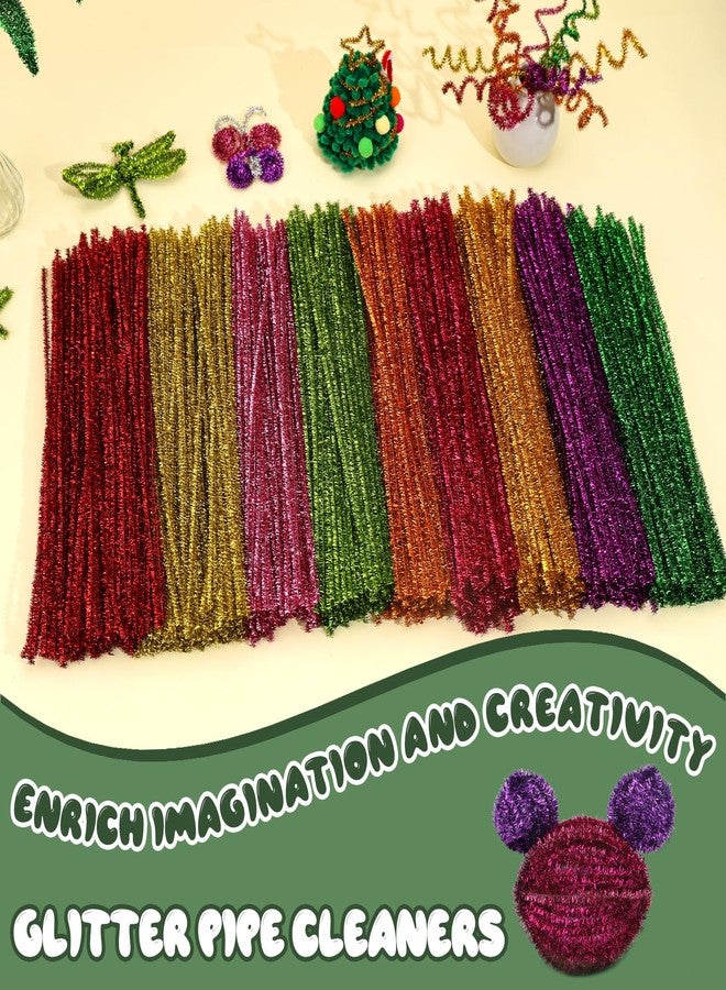 Hssugi Pipe Cleaners, 100PCS Moss Green Pipe Cleaners Craft Supplies, Pipe Cleaners Bulk Fuzzy Sticks for DIY Art and Craft Projects Home Decoration - Image 5