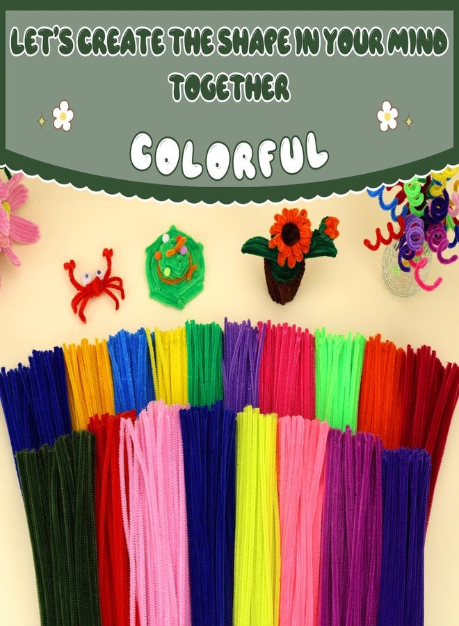 Hssugi Pipe Cleaners, 100PCS Moss Green Pipe Cleaners Craft Supplies, Pipe Cleaners Bulk Fuzzy Sticks for DIY Art and Craft Projects Home Decoration - Image 4