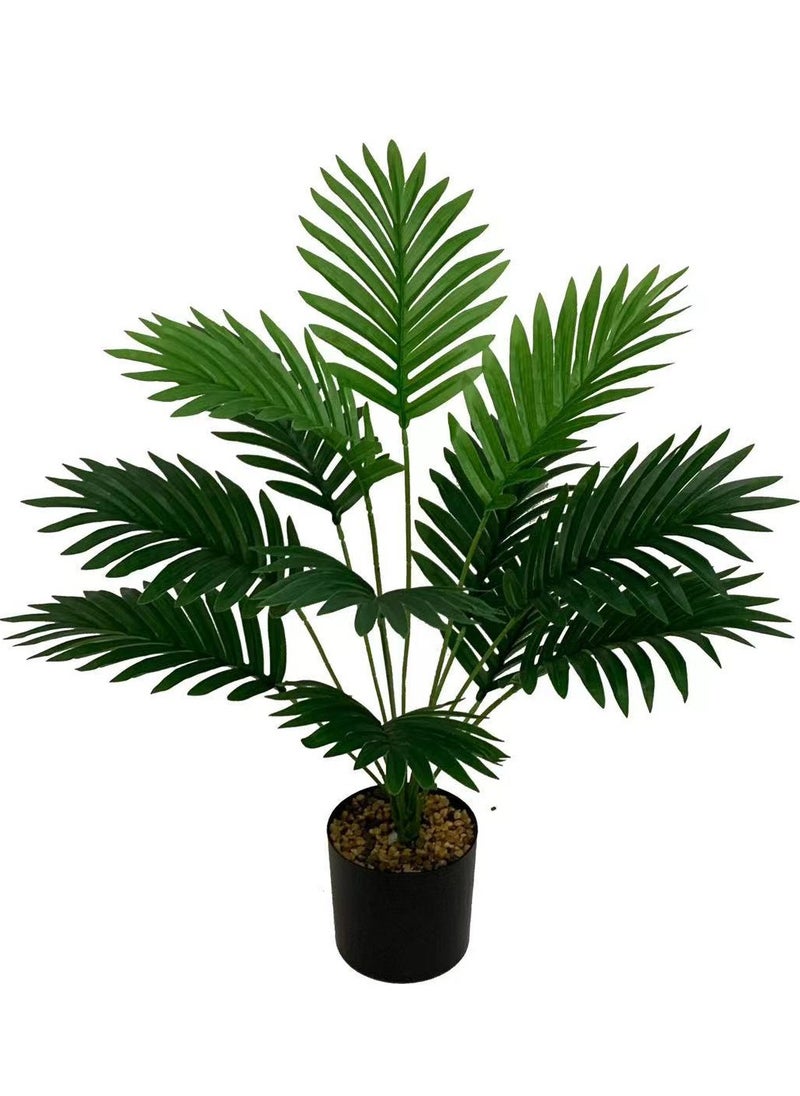 Generic 12 Artificial Green Palm Leaves for Home Decoration (With Pot) 