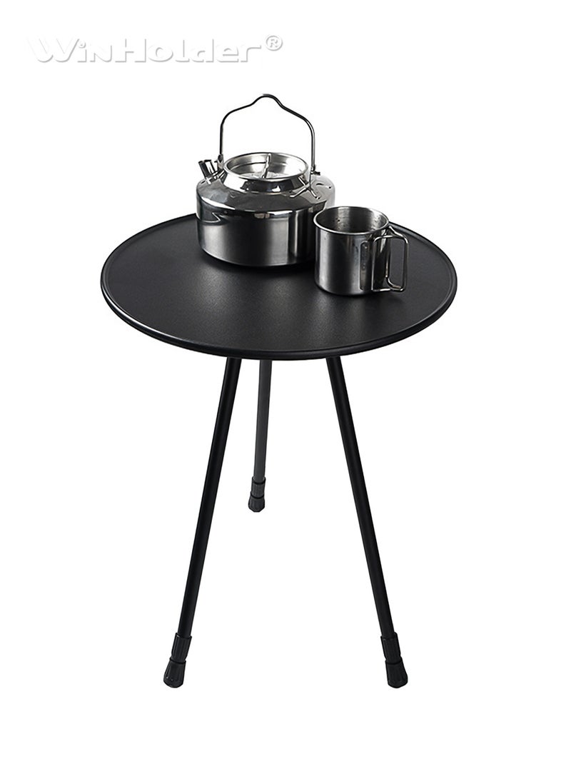 WinHolder Outdoor Folding Table, folding picnic table, Adjustable Height (38-57.5cm), Black, 38cm x38cm x 57.5cm, Casual Design, For Camping, Picnic & Hiking - Image 3