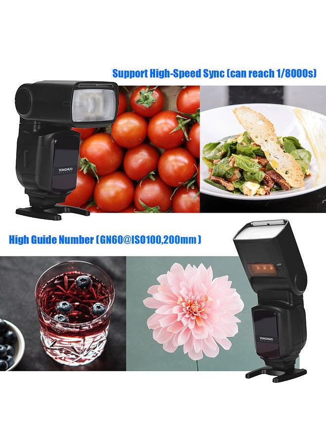 Generic - YONGNUO YN968N II Wireless TTL Flash Speedlite 1/8000s HSS Built-in LED Light 5600K for Nikon DSLR Cameras Compatible with YN622N YN560 Wireless System - Image 1