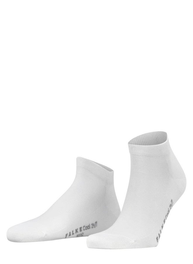 FALKE Men's Cool 24/7 Sneaker Socks, Breathable, Cooling Effect, Sustainable Organic Cotton, Trendy Ankle Length, White (White 2000) - Sustainable, 6.5-7.5, 1 Pair - Image 1