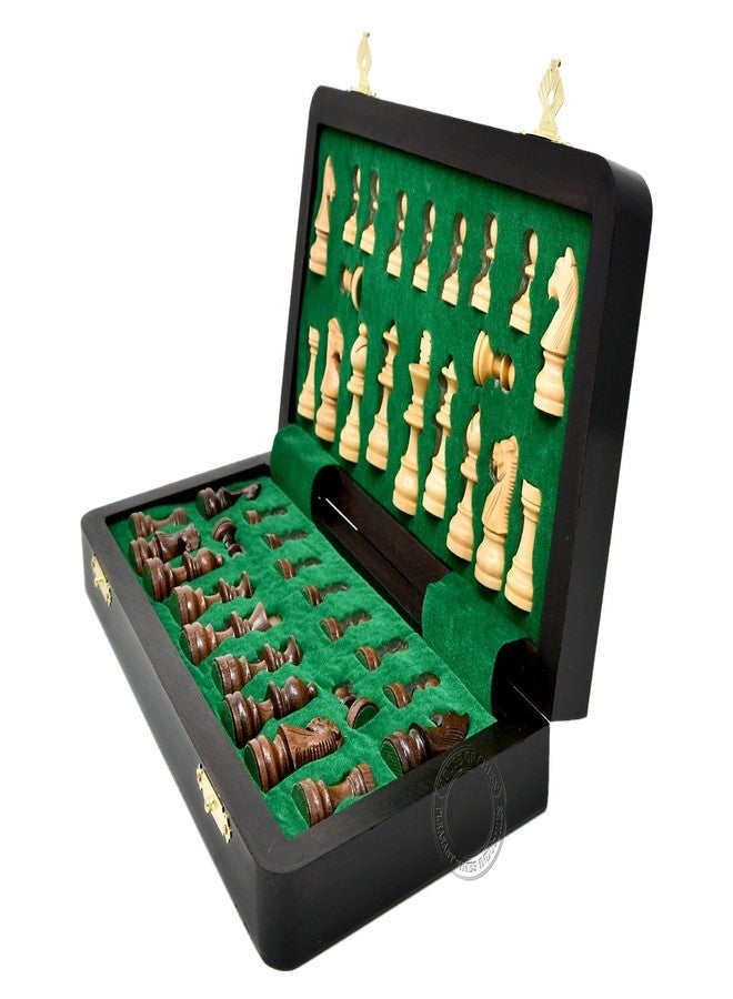 House of Chess - 10 Inch Wooden Magnetic Folding Travel Chess Set/Board with 2 Extra Knights, 2 Extra Pawns, 2 Extra Queens and Algebraic Notation - Handmade - Premium Quality - Image 4