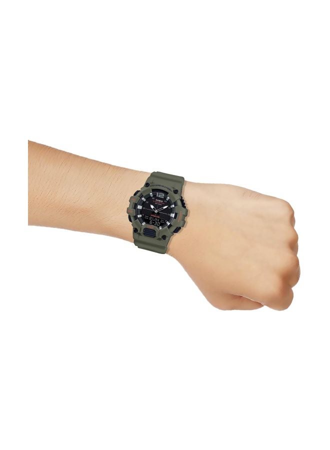 CASIO Men Water Resistant Analog & Digital Watch HDC-700-3A2VDF - 53 mm - Green - Image 5