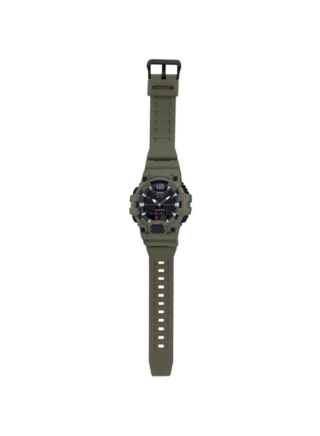 CASIO Men Water Resistant Analog & Digital Watch HDC-700-3A2VDF - 53 mm - Green - Image 4