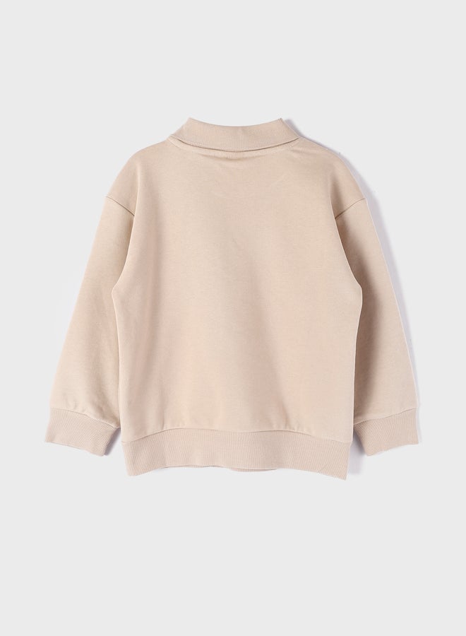 LC WAIKIKI Polo Neck Printed Long Sleeve Girl Sweatshirt - Image 2