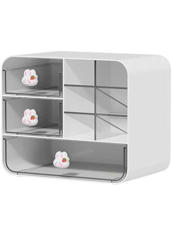 Generic Small Desk Organizer With Drawer, 3 Tier Stackable Storage Drawers Makeup Storage, Multi-Functional Pencil Pen Holder for Desk, Desktop Organizer for Home Art Supplies  - Image 4