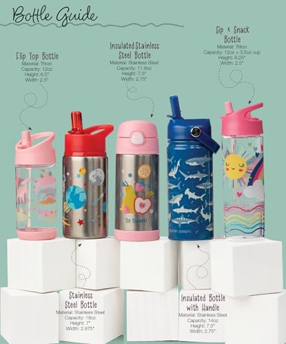 Stephen Joseph Double Wall Stainless Steel Bottles, Insulated Water Bottle for Kids Toddlers, Vacuum Insulated Bottle with Straw, BPA-Free Water Bottle – 11.8 Ounces, Shark - Image 5