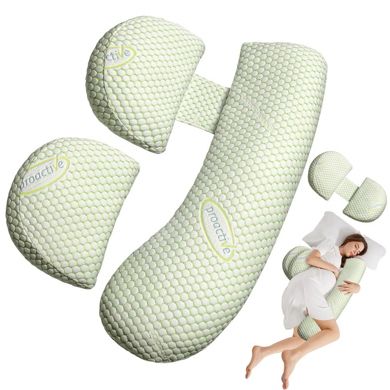 Oskeray Pregnancy Pillow, Maternity Pillow for Pregnant Women, Soft Maternity Pillow with Detachable & Adjustable Pillow Cover, HIPS Legs - Image 1