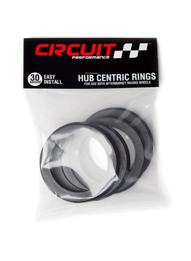 Circuit Performance Hub Centric Rings (4 Pack) - 64.1 to 56.1 Black Nylon Hubrings - Compatible with Subaru, 88-05 Honda Civic, Acura Integra w/ 56.1mm Vehicle Hub Using Wheels with 64.1mm Centerbore - Image 2