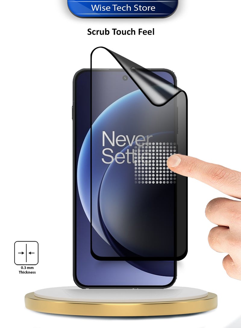Wtech OnePlus 15R 5G 2025 Premium Nano Ceramic Privacy Full Glue Full Cover Matte Flexible Screen Protector (MSCNMP) - Clear/Black - Image 4