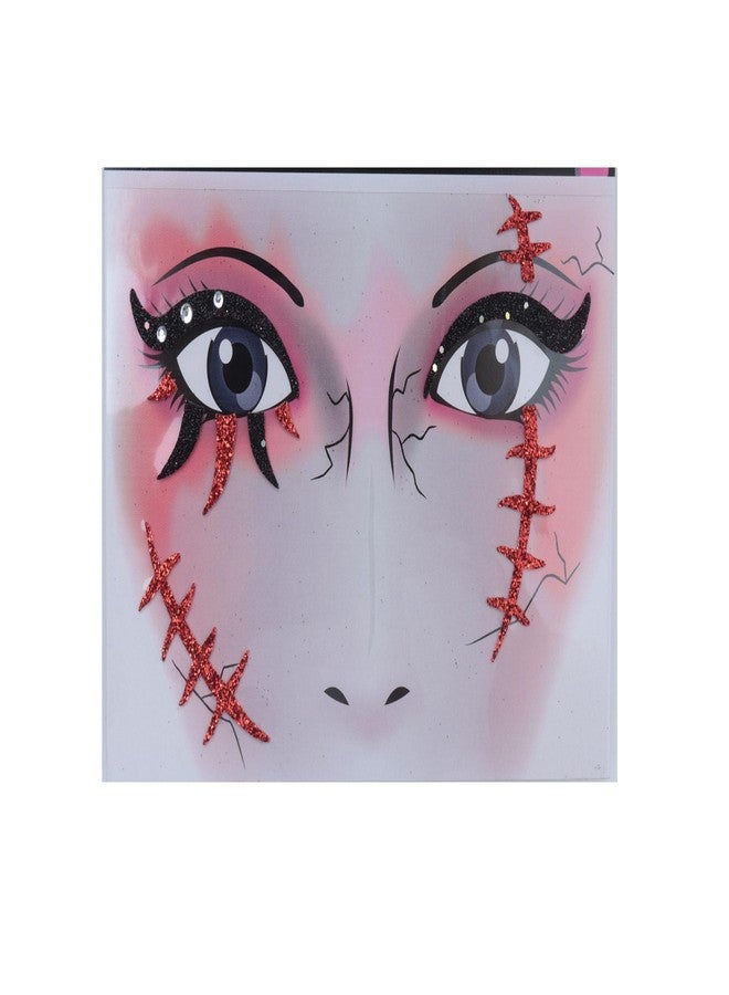 SOWAKA Face Jewels for Women Halloween Stick On Self Adhesive Crystal Rhinestones Face Gems Stickers for Girls Festival Holiday Parties Makeup (Red - Scar) - Image 1