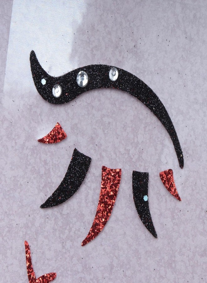 SOWAKA Face Jewels for Women Halloween Stick On Self Adhesive Crystal Rhinestones Face Gems Stickers for Girls Festival Holiday Parties Makeup (Red - Scar) - Image 3