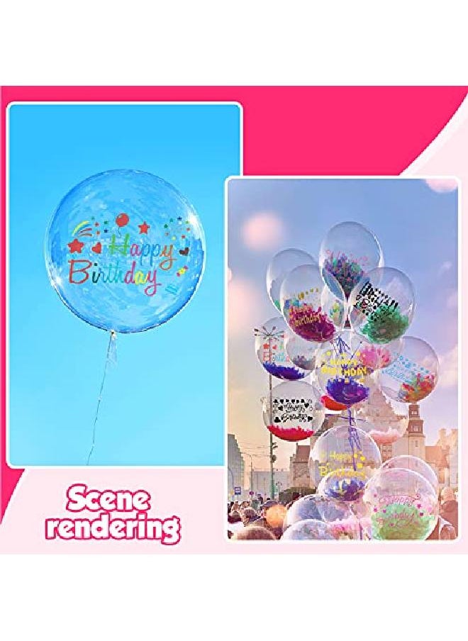 Outus 12 Pieces Mixed Color Happy Birthday Stickers Balloon Birthday Decoration Stickers Diy Big Bobo Balloon Decals Balloon Birthday Decoration Stickers For Diy Birthday Party Supplies (Colorful Style)  - Image 5
