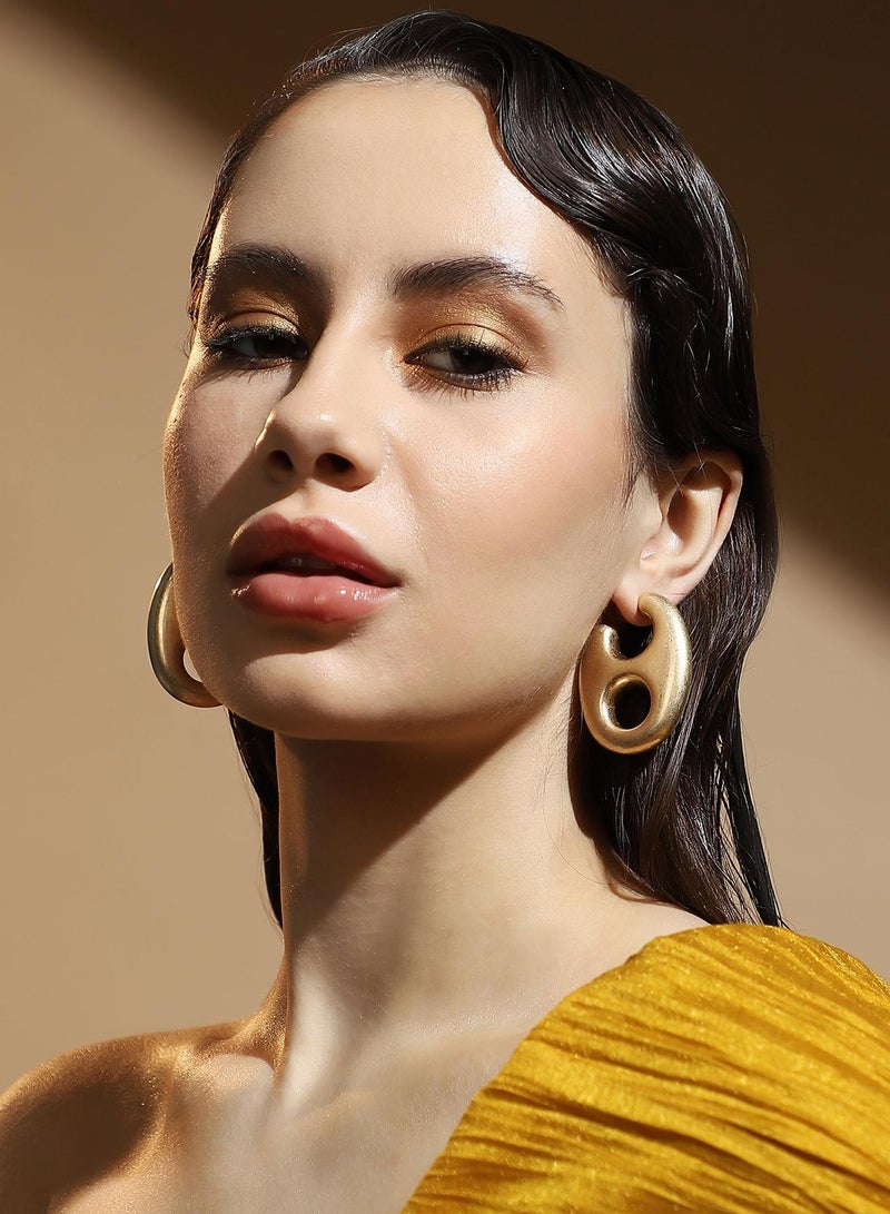 سوهي حلق دائري كبير ببرغي صناعي مجوهرات  - Image 3