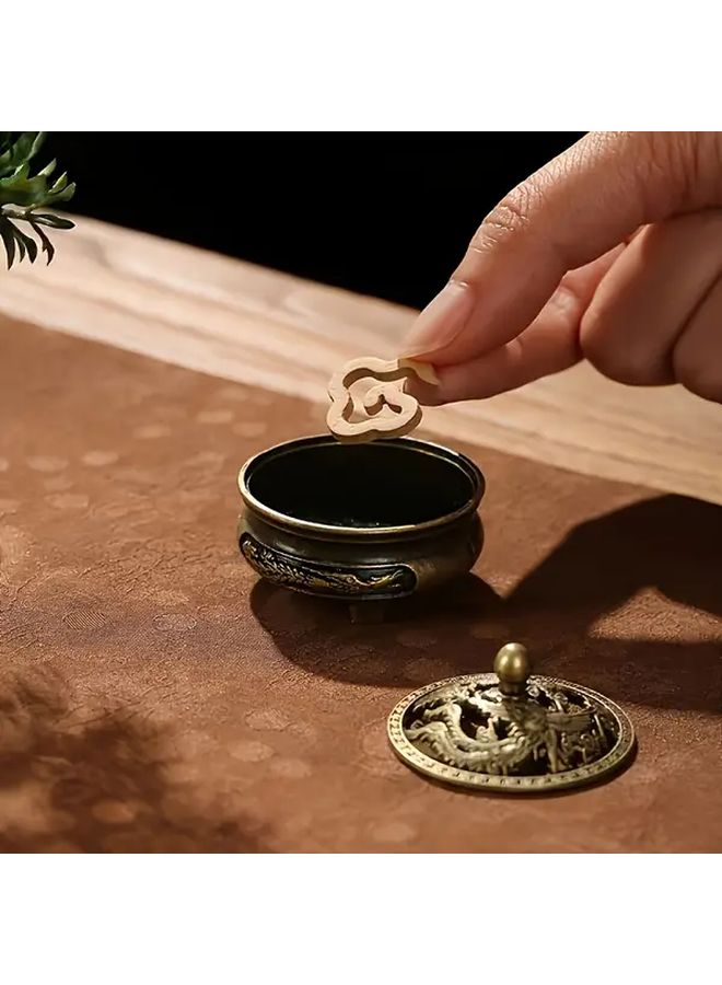 موقد البخور المصغر مع غطاء القبة المزخرف ونقوش معدنية معقدة، ديكور للمنزل أو المكتب، هدية - Image 4