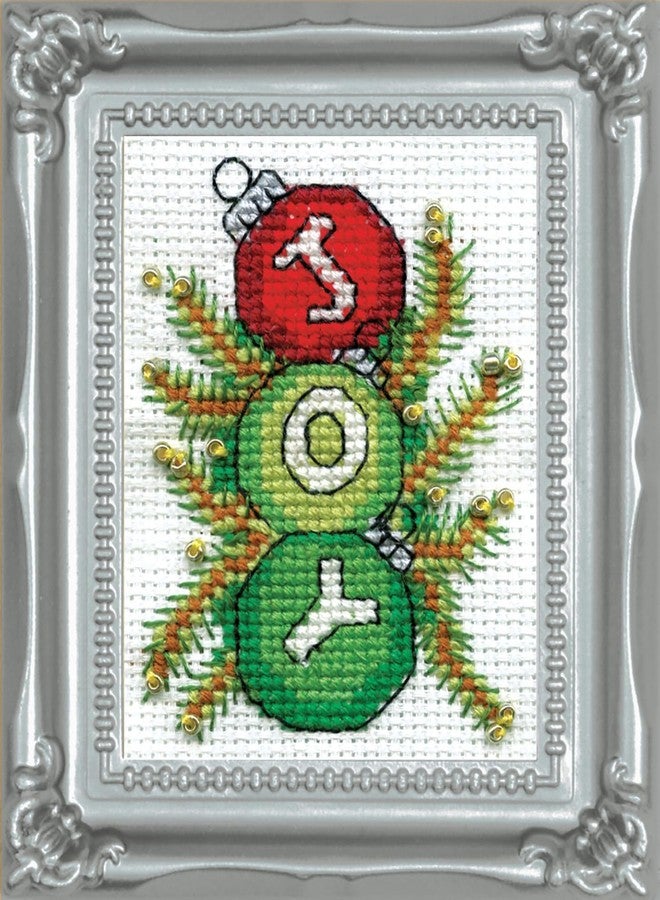 Tobin Design Works Counted Cross Stitch Kit 2"X3" - Joy (14 Count) - Image 1
