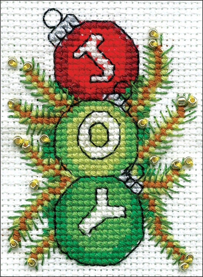 Tobin Design Works Counted Cross Stitch Kit 2"X3" - Joy (14 Count) - Image 4