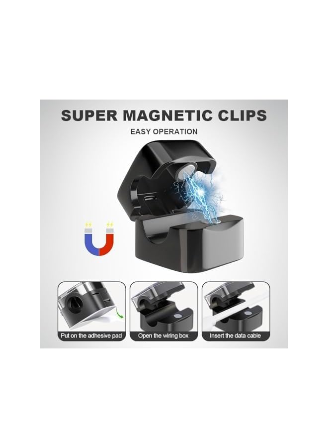 PROMASS 2024 New Cable Organizer Clips, 6 Pcs Magnetic Cable Organizer Storage Holder with Strong Adhesive, Hide Phone Charging Cable Keeper for Home Desk Office Nightstand (Mixed Colours) - Image 5