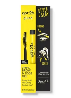 2 In 1 Brow & Edge Gel Strong Hold Fast Drying Style & Slay