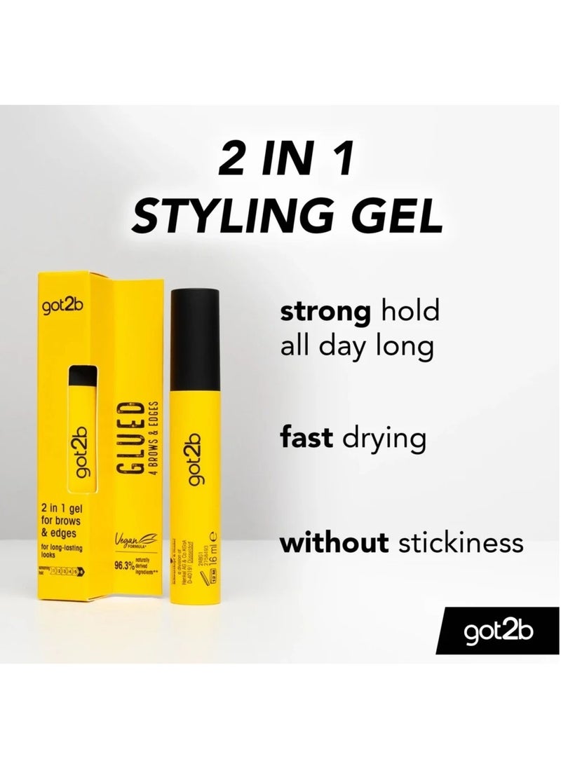 Got2b - 2 In 1 Brow & Edge Gel Strong Hold Fast Drying Style & Slay - Image 1
