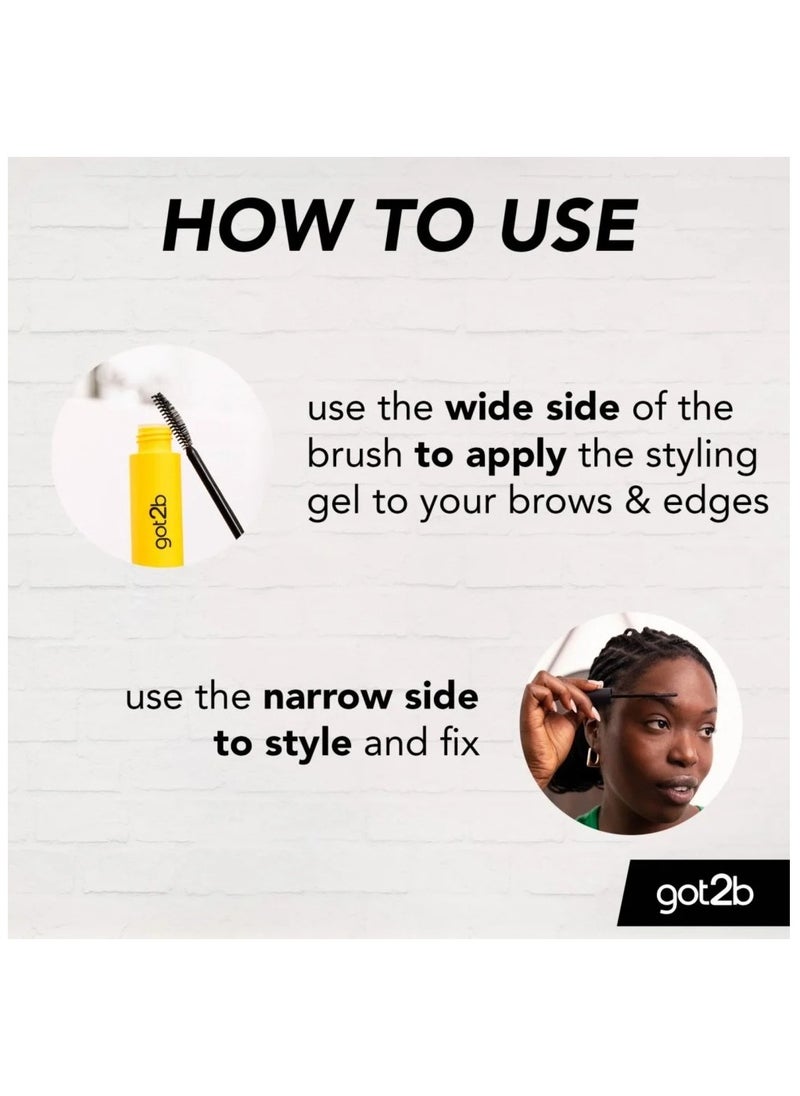 Got2b - 2 In 1 Brow & Edge Gel Strong Hold Fast Drying Style & Slay - Image 1