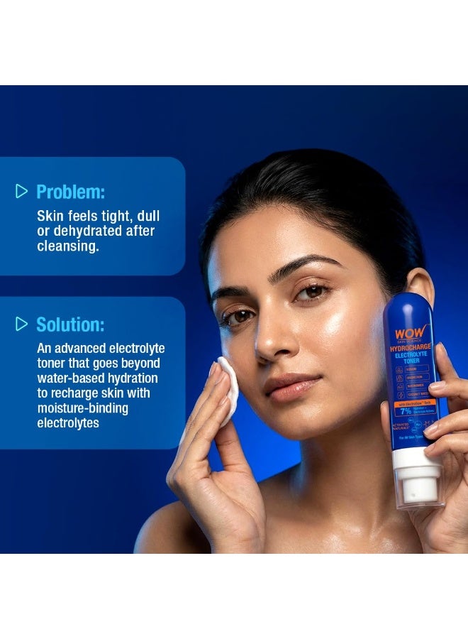 واو سكين ساينس تونر WOW Skin Science HydroCharge™ Electrolyte | ترطيب بنسبة 7% + مكونات إلكتروليتية فعّالة | صوديوم، مغنيسيوم، نياسيناميد وماء جوز الهند | تونر خفيف الوزن مرطب وموازن للبشرة | 100 مل - Image 4
