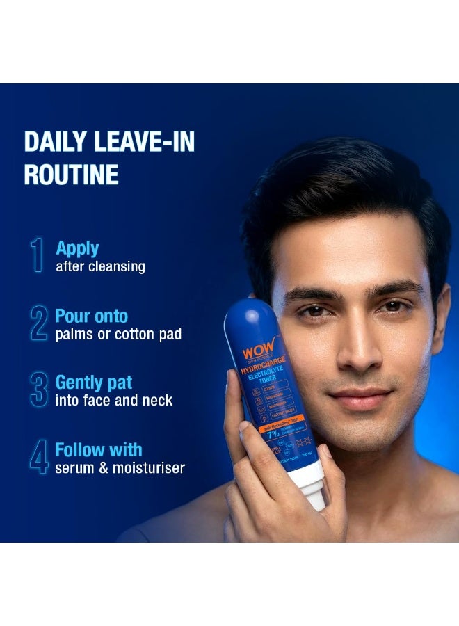 واو سكين ساينس تونر WOW Skin Science HydroCharge™ Electrolyte | ترطيب بنسبة 7% + مكونات إلكتروليتية فعّالة | صوديوم، مغنيسيوم، نياسيناميد وماء جوز الهند | تونر خفيف الوزن مرطب وموازن للبشرة | 100 مل - Image 3