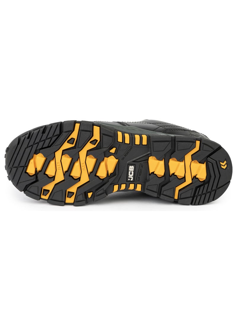 جيه سي بي حذاء أمان رياضي برباط مقاس ٣ بوصات للرجال JCB-001B | مقدمة مركبة، مقاومة للزيت والحرارة، مقاومة للثقب، حاصل على شهادة EH، ASTM F2413-18 - أسود - Image 5