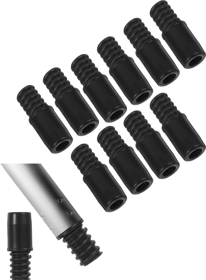 10pcs Push Broom Handle Adapter Threaded Tip Repair Replacement Extension Pole Adapter Extension Pole Tips Broom Handle s Telescoping Broom Stick Mop Plastic Metal - Image 1