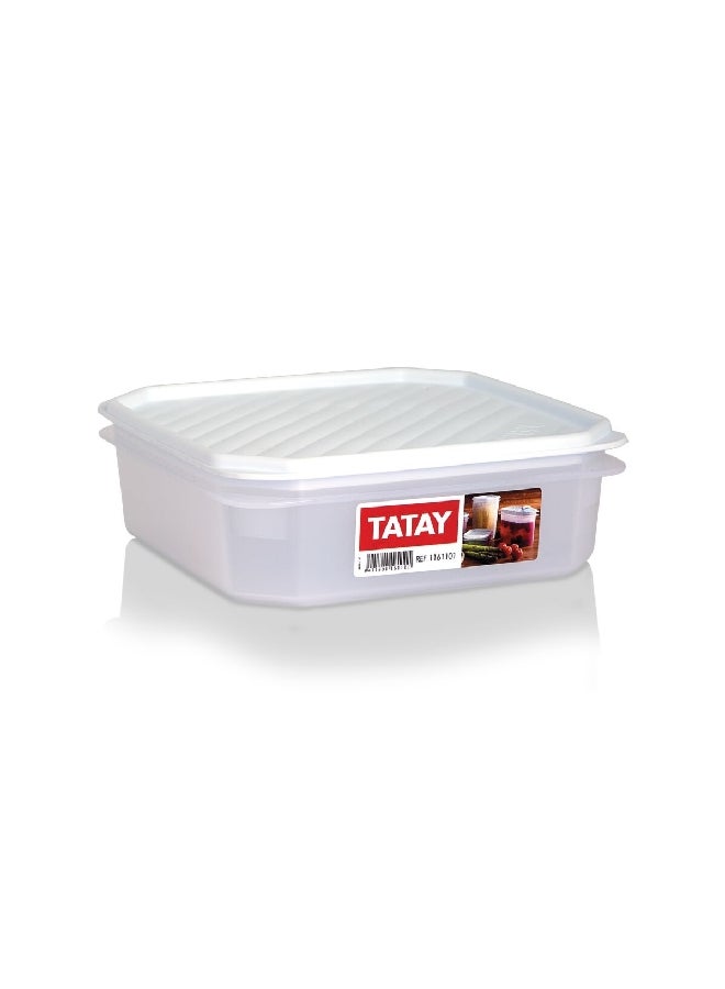 TATAY Square Food Container White 1.3 L 1161101 - Image 1