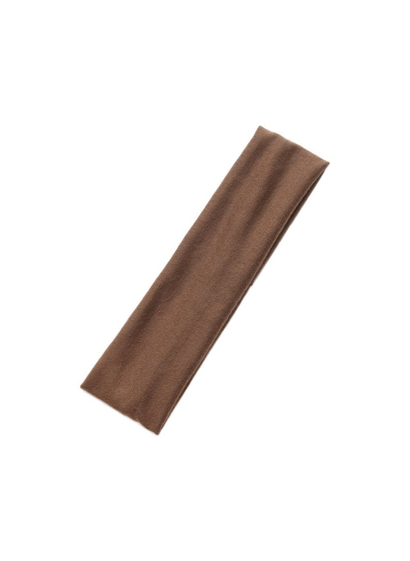 Generic 6cm Wide Solid Color Sports Yoga Headband #18 Cafe 
