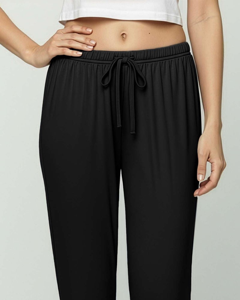 REALESSENTIALS Real Essentials 3 Pack: Womenâ€™s Ultra-Soft Comfy Pajama Lounge Pants Sleepwear (Available in Plus Size) Set 6-L - Image 5