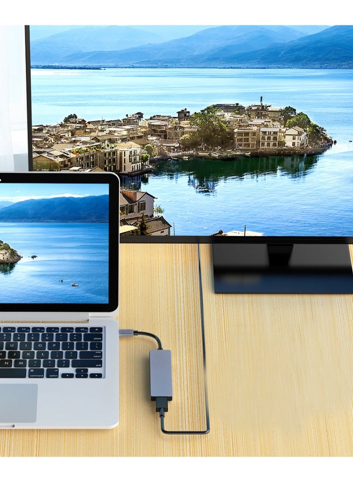 USB C Hub with 100W PD Charging, Type C to HDMI 4K30Hz Adapter, 3 USB A Data Ports, Multiport Hub for Windows, MacBook,Tablet,iPad/Air Monitor, Projector, Smart TV, Camera - Image 4