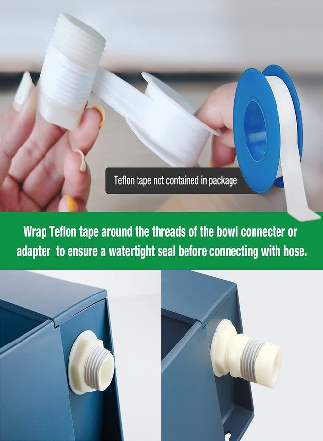 نامسان موزع مياه أوتوماتيكي للحيوانات الأليفة من نامسان، سعة 2 لتر، مع وعاء ماء للكلاب، وحوض تغذية للماشية، وحوض ماء أوتوماتيكي للقطط، مزود بمحول لأنبوب ماء ذكر 3/4 بوصة. - Image 4