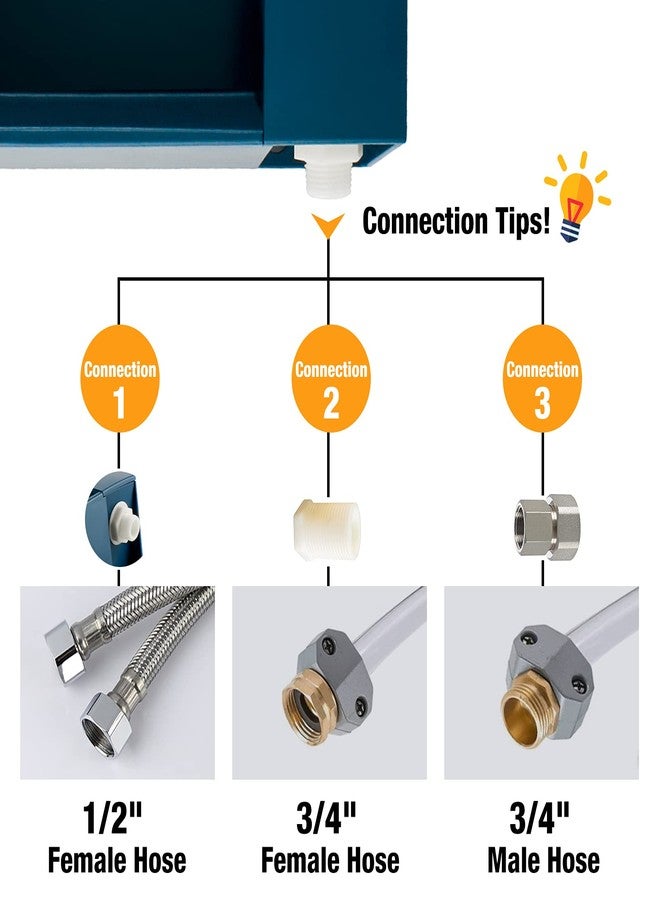نامسان موزع مياه أوتوماتيكي للحيوانات الأليفة من نامسان، سعة 2 لتر، مع وعاء ماء للكلاب، وحوض تغذية للماشية، وحوض ماء أوتوماتيكي للقطط، مزود بمحول لأنبوب ماء ذكر 3/4 بوصة. - Image 3