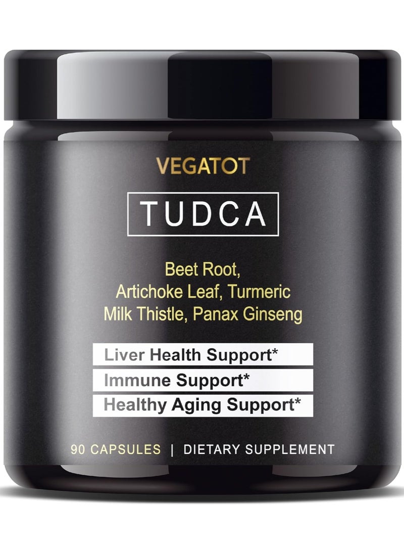 VEGATOT TUDCA Beet Root, Liver Health Support, 90 Capsules  - Image 1