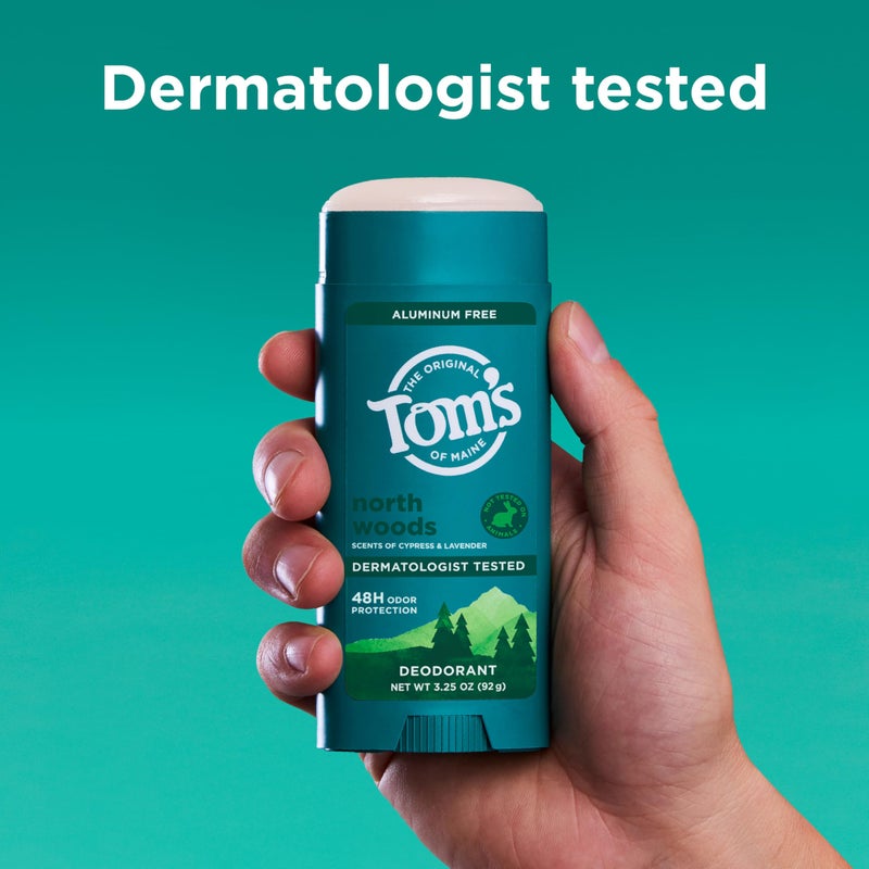 Tom's of Maine Tomâ€™s of Maine North Woods Natural Deodorant for Men and Women, Aluminum Free, No Artificial Fragrances, Dyes, or Preservatives, Baking Soda Free, 48-Hour Odor Protection, 3.25 oz - Image 5