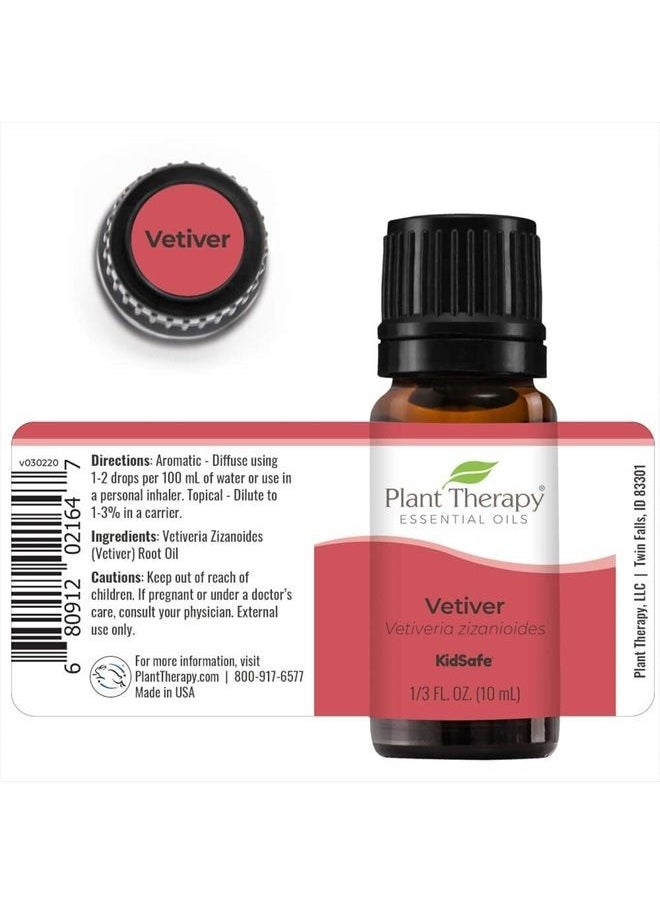 Plant Therapy Vetiver Essential Oil 100% Pure, Undiluted, Natural Aromatherapy, Therapeutic Grade 10 mL (1/3 oz)  - Image 2