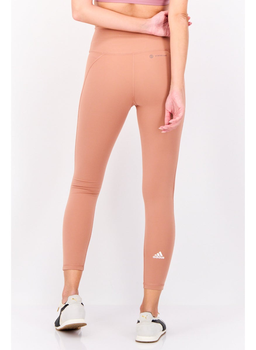 Adidas Women Sportswear High Waist Yoga Leggings, Tan  - Image 3