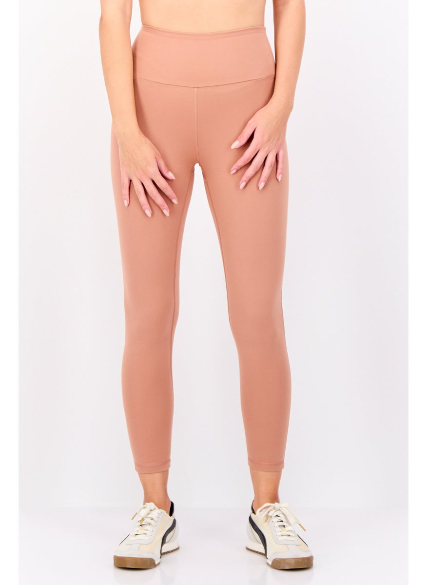 Adidas Women Sportswear High Waist Yoga Leggings, Tan  - Image 1