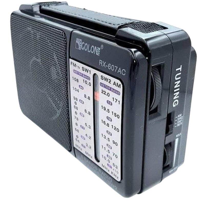 Golon Portable 5-Band Radio - Black - A1-328 - Image 4