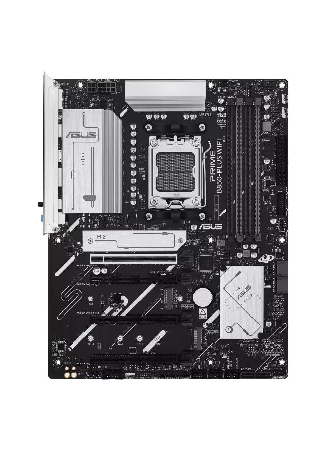 ASUS PRIME B850-PLUS WiFi ATX Motherboard, AMD AM5 Socket, DDR5 up to 256GB, PCIe 5.0 x16, 3× M.2 Slots, 4× SATA 6Gb/s, Wi-Fi 6E, Bluetooth 5.3, 2.5Gb Ethernet, USB 10Gbps Type-C/A, Aura Sync RGB, Pre-mounted I/O Shield, Fan Xpert Cooling | 90MB1L80-M0EAY0 - Image 3