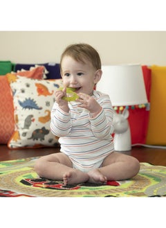 Nuby Nuby Silicone Teethe-eez Teether with Bristles, Includes Hygienic Case, Aqua  - Image 4