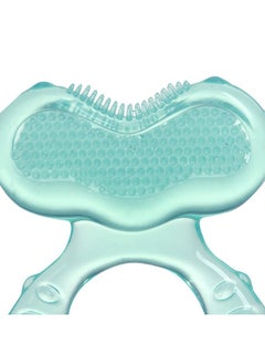 Nuby Nuby Silicone Teethe-eez Teether with Bristles, Includes Hygienic Case, Aqua  - Image 3